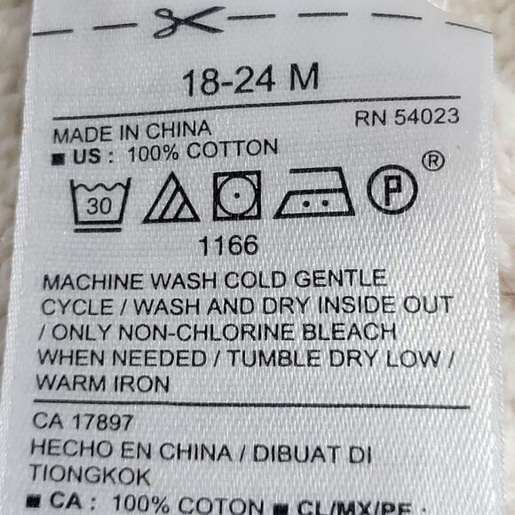 Old‎ Navy White Open Front Cardigan Infant Size 18-24mo - Picture 3 of 4